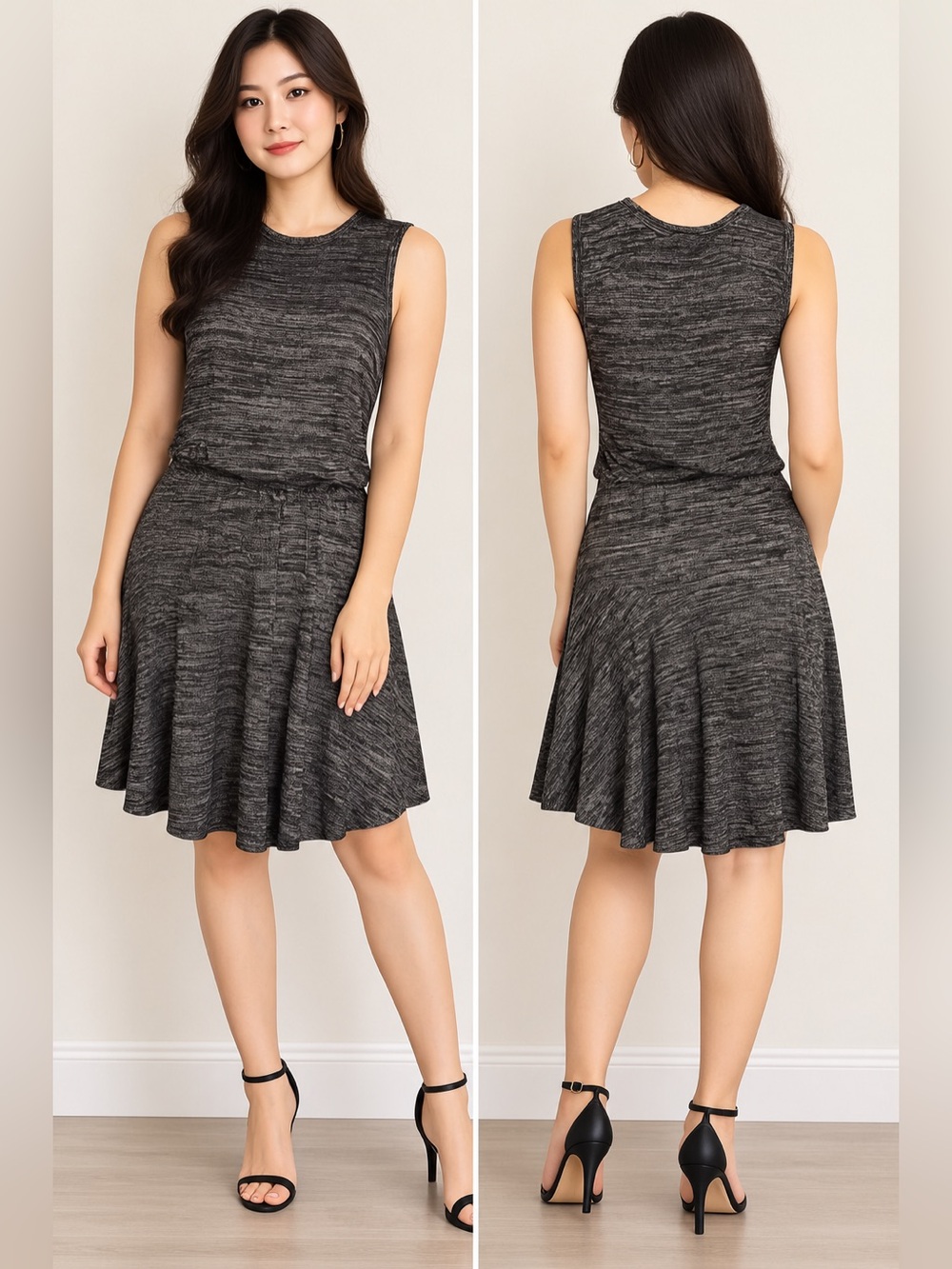 Women Dress Wassiko Size XP TP Black/gray Sleeves Dress with size pockets China